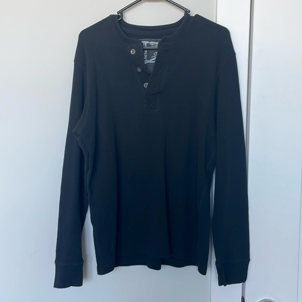 Old Navy Men’s Black Henley Size S